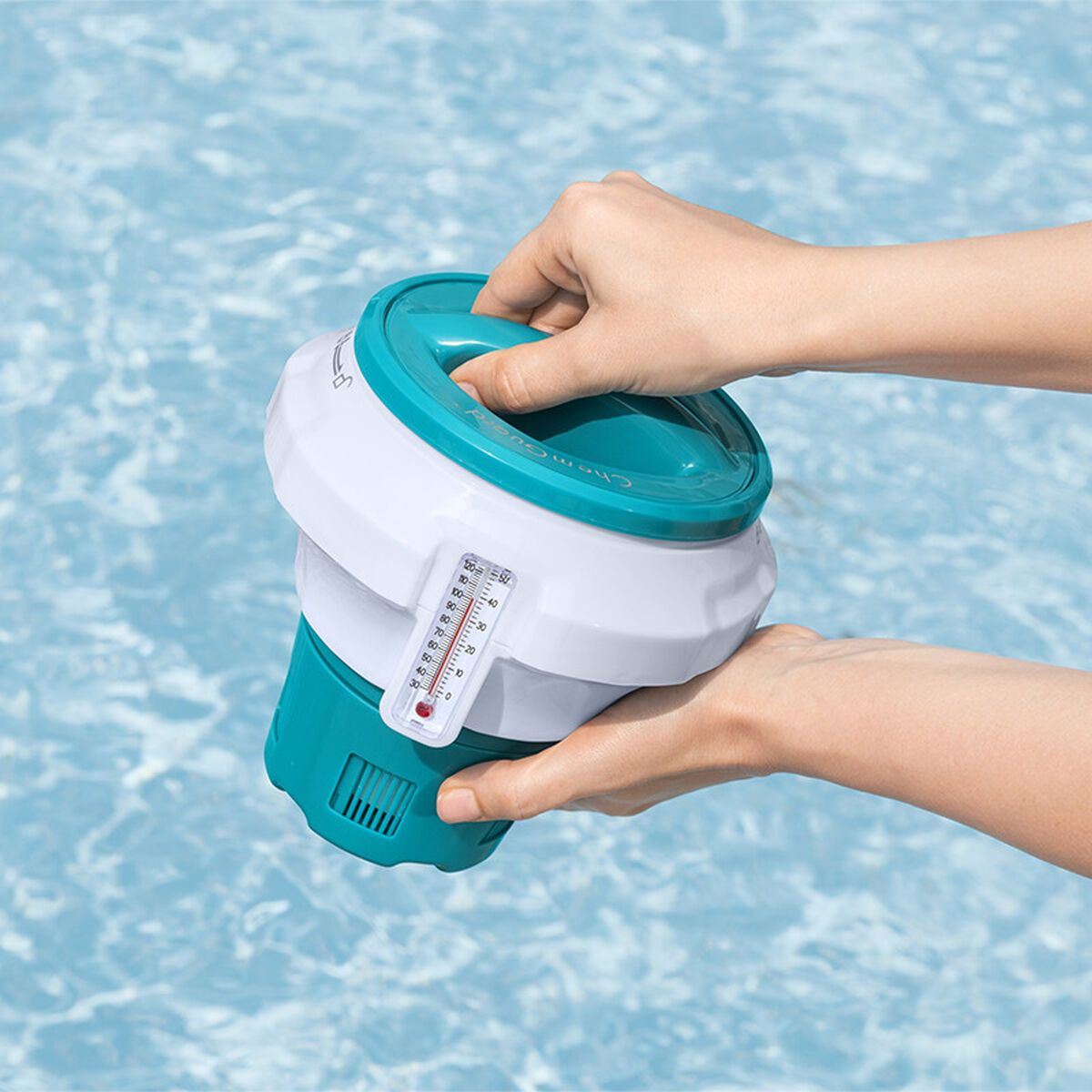 Chlorine Dispenser Bestway 11 x 11 x 16 cm Thermometer Large