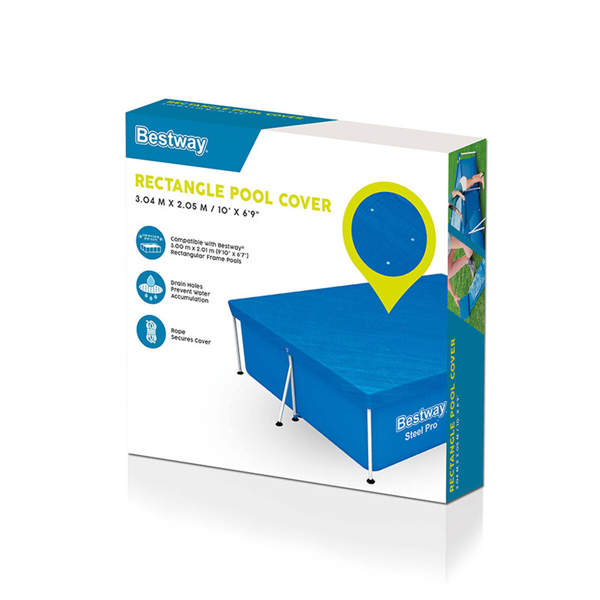 Bestway Swimming Pool Cover Bestway Blue 300 X 201 X 66 Cm