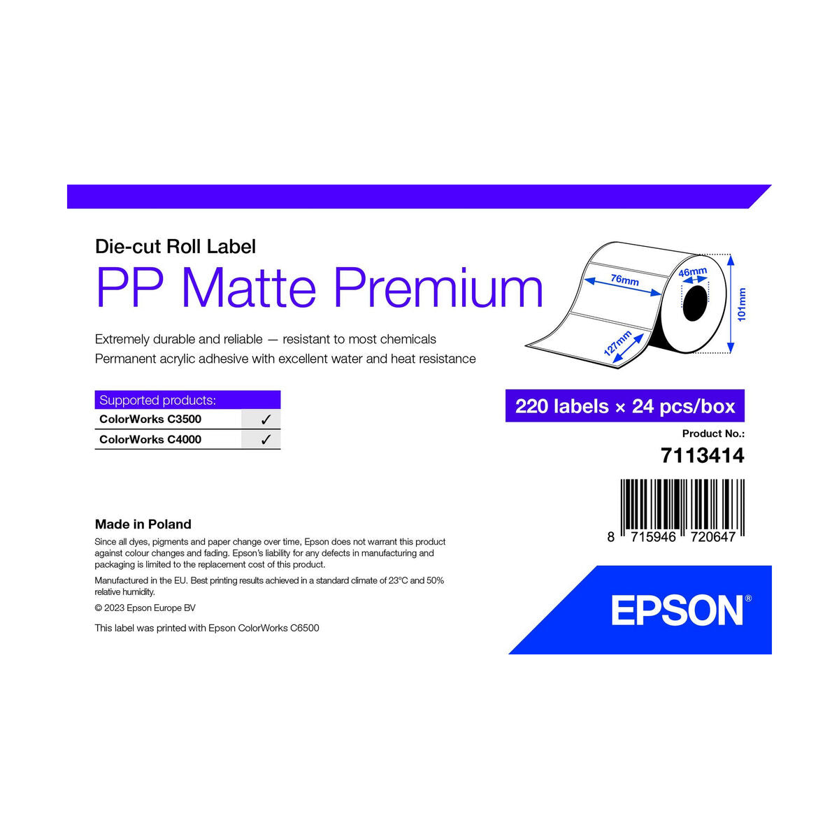 Epson Printer Paper Epson 7113414 White (24 Units)