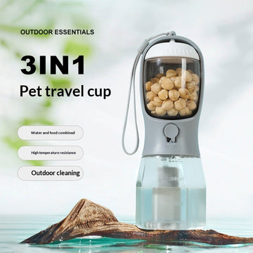 3-in-1 Pet Travel Cup Water Bottle