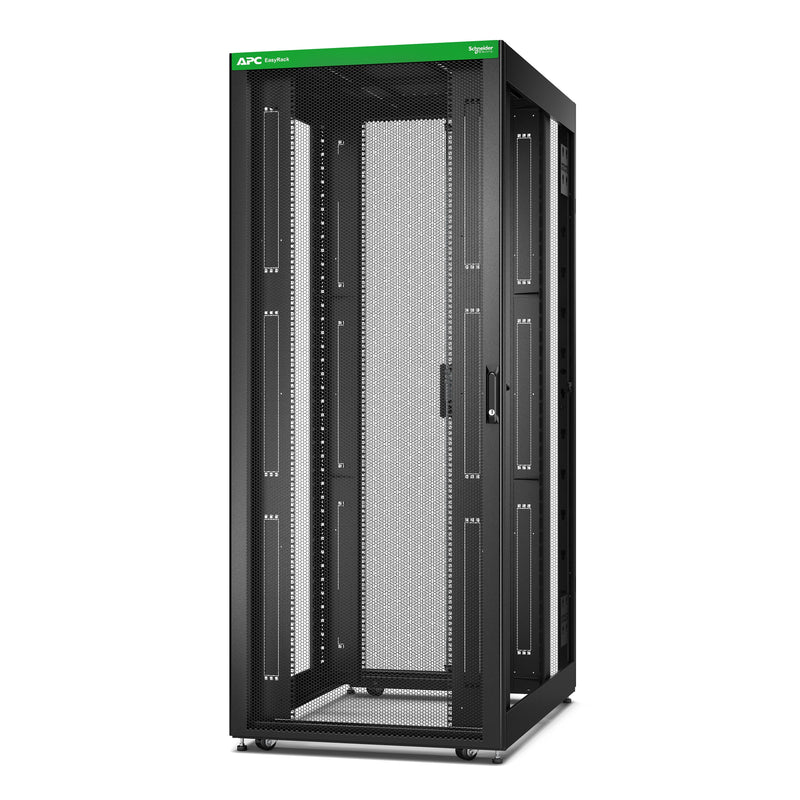 Apc Easy Rack 800MM 42HE 1200MM With Dach, Rollen, Füssen And 4 Halterungen, Without Seitenteile, Boden, Black