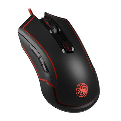 Lexip Hbo Game Of Thrones - Targaryen Mouse Set Ambidextro RF Wireless + USB Type-c Óptico 4800 DPI — image 1
