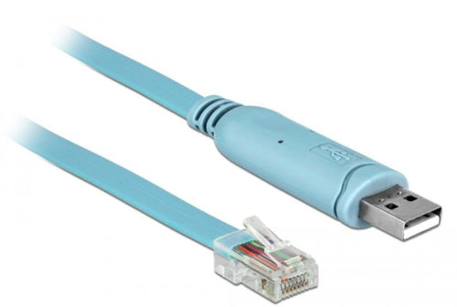 Delock 64185 Adapter Cable Vídeo 2M RJ-45 USB Type a Blue — image 1