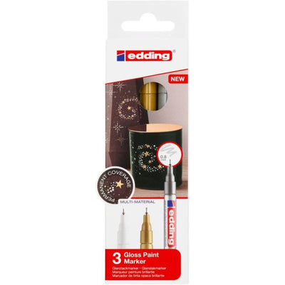 Edding 780 Pack 3 Markers Permanentes Ink Opaca - Punta Redonda - Trazo 0.8MM - Puntas Spare Part — image 1