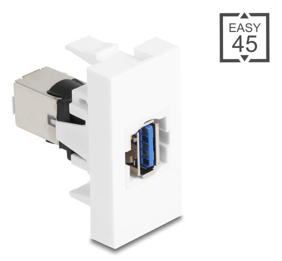 Easy 45MÓDULO USB 5Gbps Type a Connector Female a USB 5Gbps Type B Connector Female White