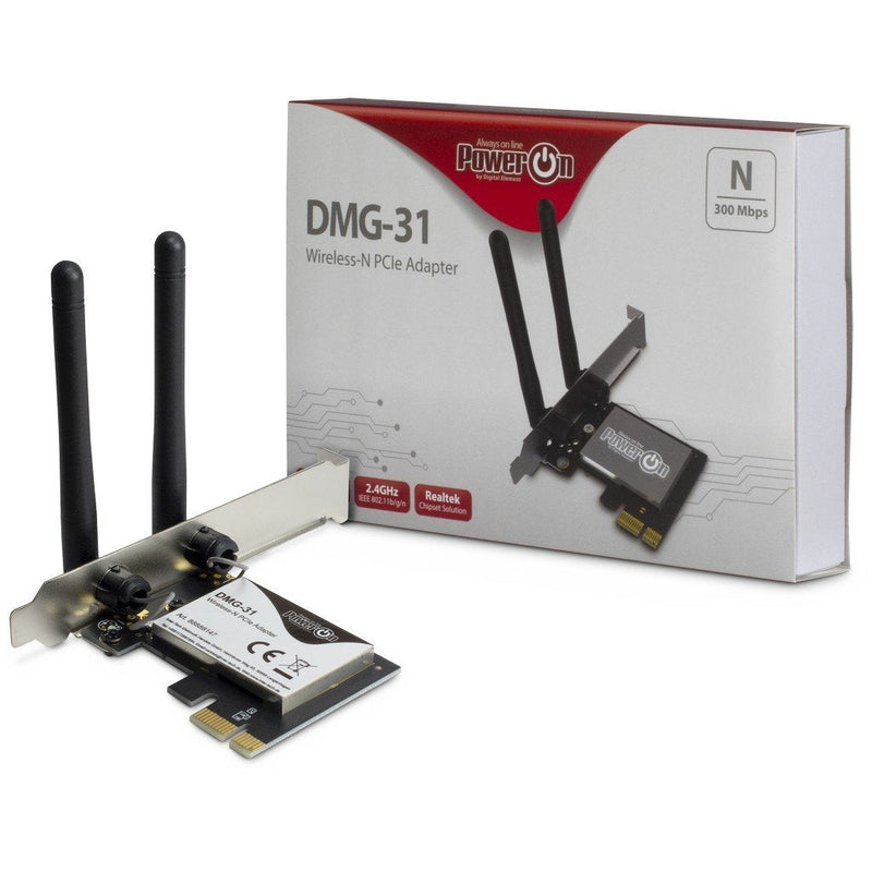 Adapter Inter-tech Wi-Fi 4 PCIE DMG-31 2T2R Antenna 300Mbps Retail