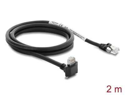 Delock Gige Camera Cable RJ45 Connector Male 90° Angulado With Screws Connector Male Length 28MM a RJ45 Connec — image 1