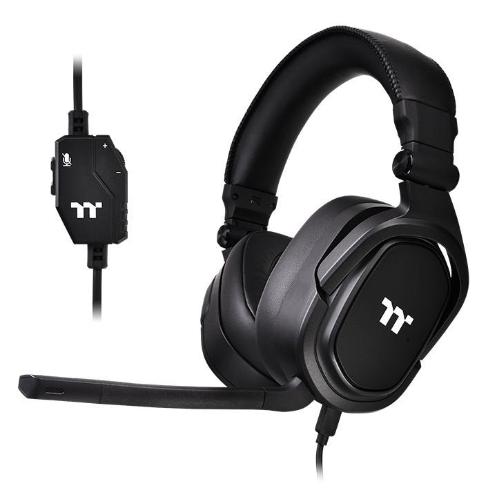 Thermaltake Headphones + Micro Argent H5 Gaming Negr 50MM/Micro Bidireccional Desmontable/Plegables GHT-THF-AN