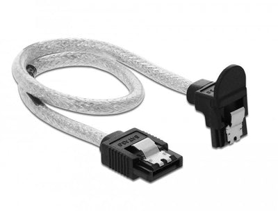 Delock Cable SATA 6GB/S Gerade Auf Unten Angular 30CM Transparent — image 1
