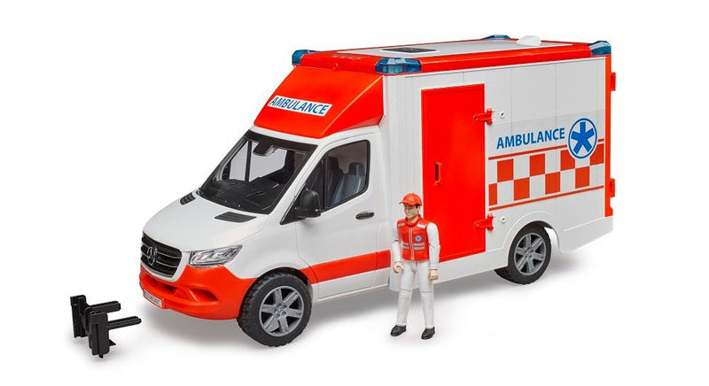 Bruder Ambulancia MB Sprinter Con Conductor Rojo/Blanco 2676
