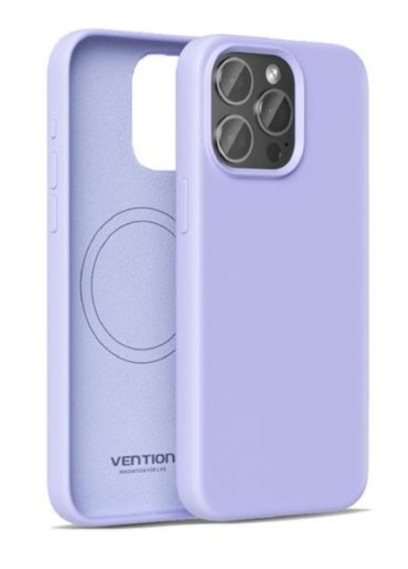Case Silicone With Magsafe Vention KUEV0-30 Compatible With Iphone 14 Pro Purple — image 1