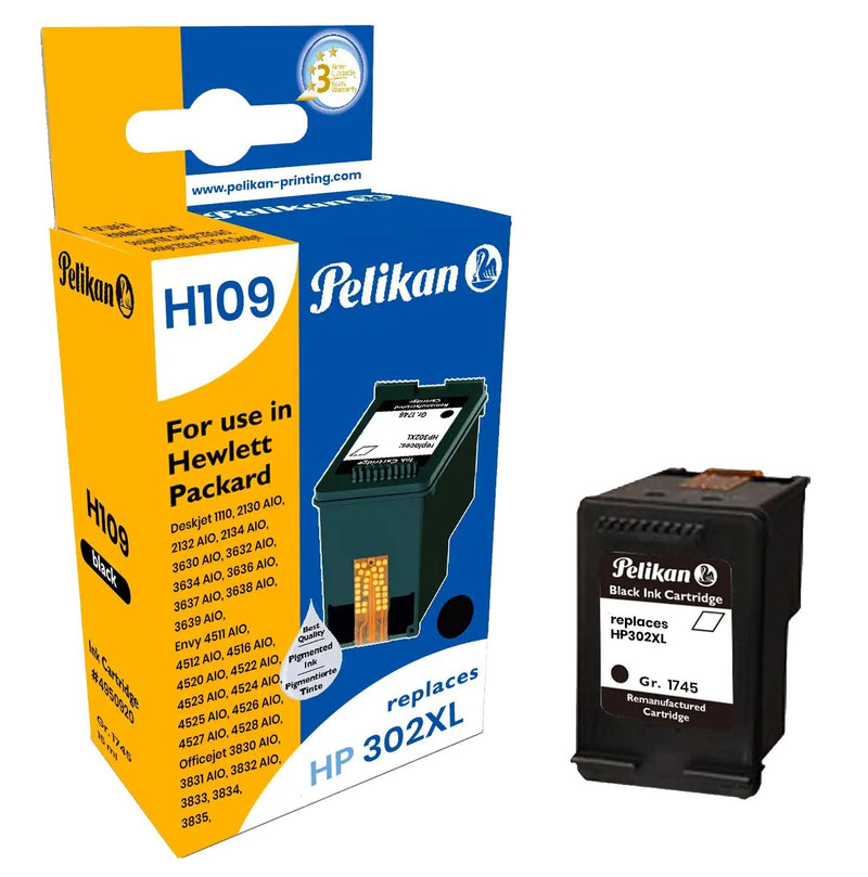 Pelikan Cartridge HP 302XL F6U68AE Black