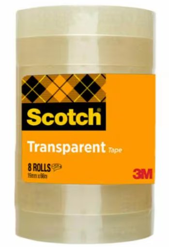 Scotch Tape Transparent 508 Roll 19MM X 66M Pack 8U
