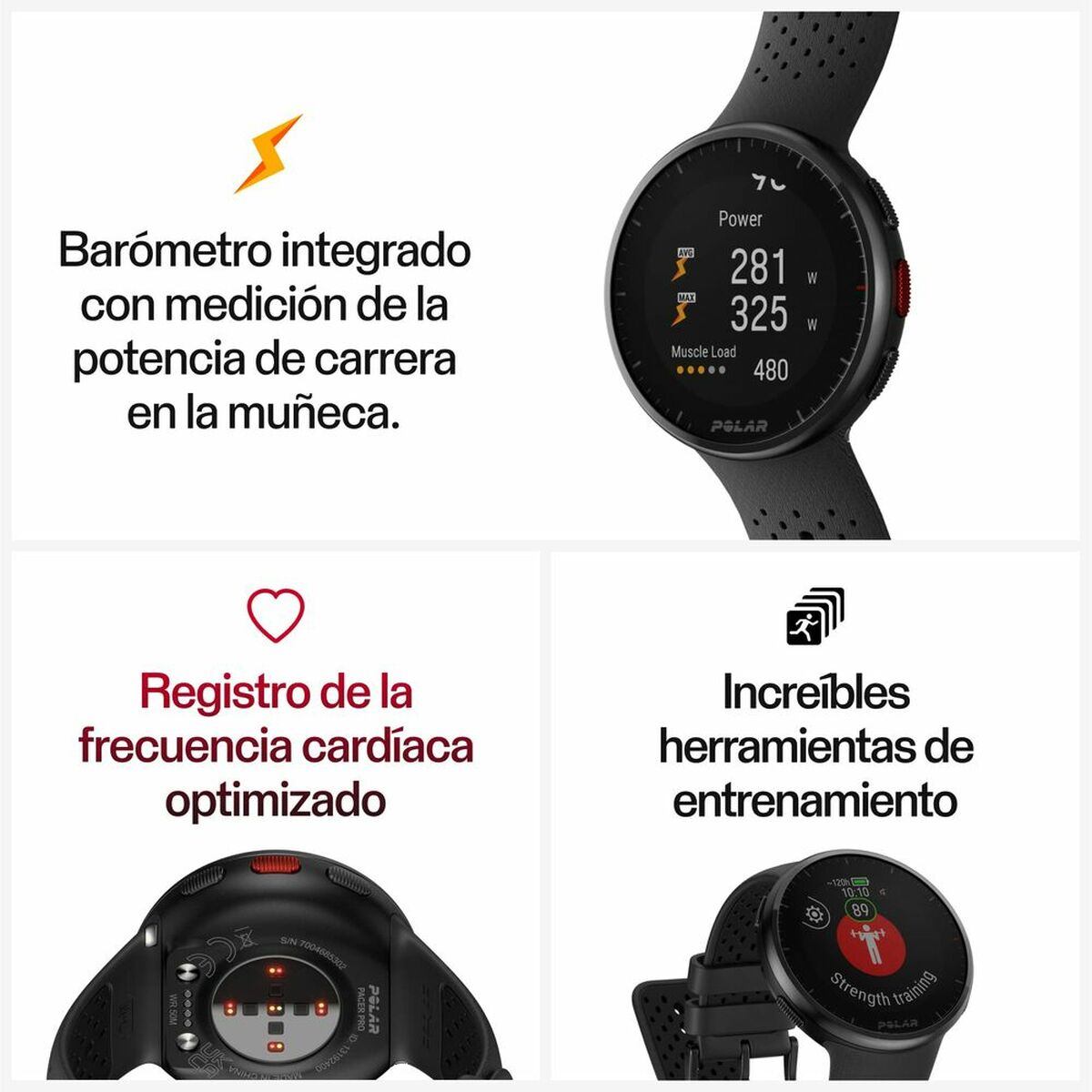 Polar Smartwatch Polar Black 1,2"