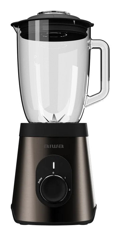 Aiwa Blender Glass Saberu 1500W 2 Velocidades 6 Cuchillas Satoku Glass 1,5L Black — image 1
