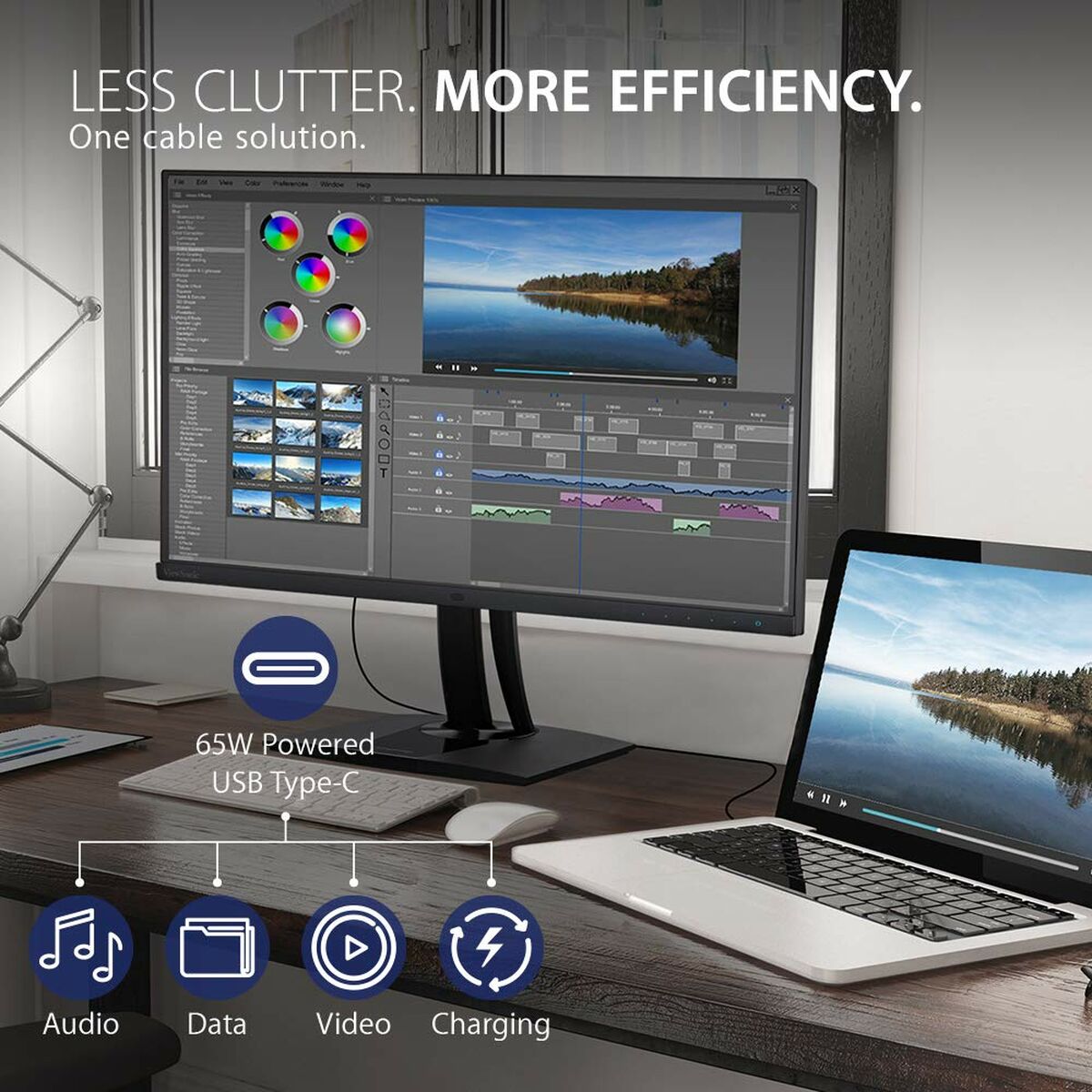 Viewsonic Monitor Viewsonic Va24E1-H Full Hd 24"