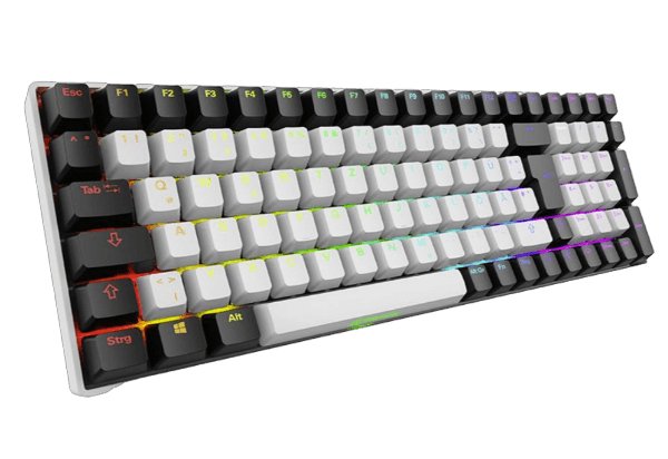 Sharkoon Skiller SGK50 S2, Keyboard Gaming White Disposición de, Yellow Gateron 4044951040858