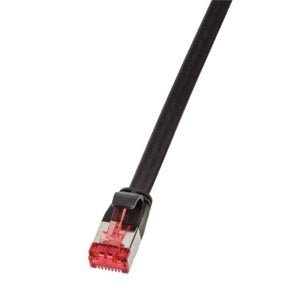 Logilink Flachcable Network 2x RJ45 U FTP CAT.6A 3.00M Black — image 1