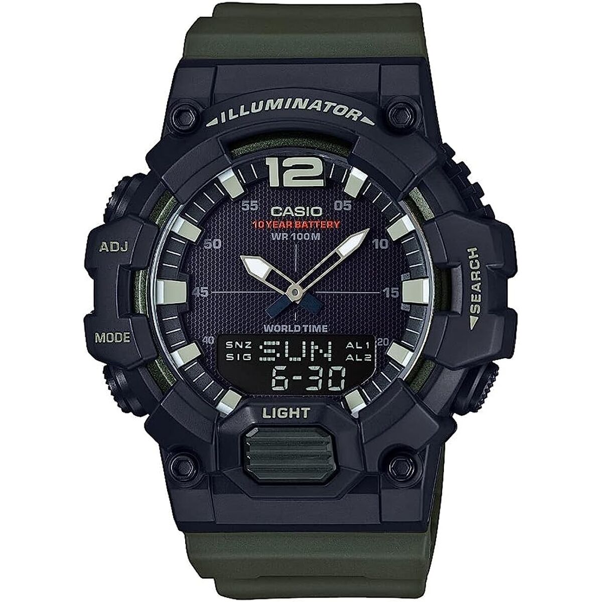 Casio Men's Watch Casio Illuminator Black - Army Green (Ø 48 Mm)