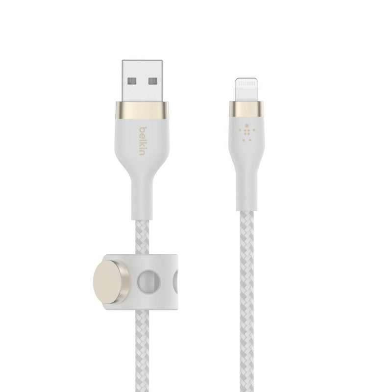USB-A To Ltg_braid Silic 2M White