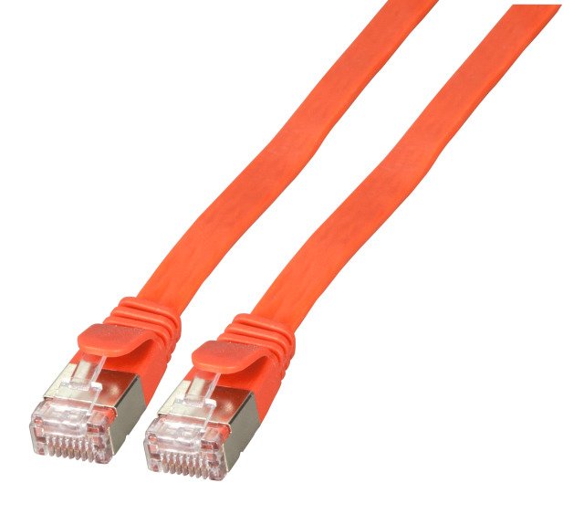 Cable Efb RJ45 Flach Network U FTP, CAT.6A, Pvc, 3M, Red
