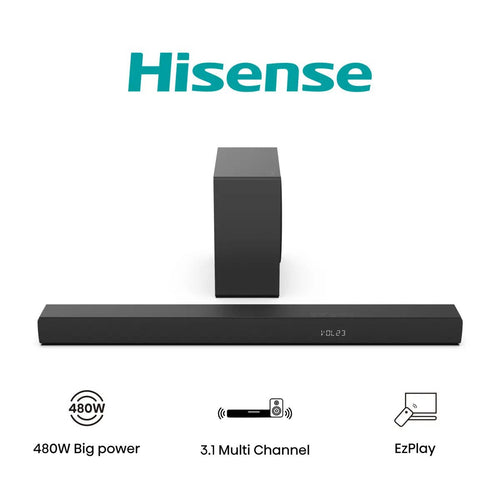 Hisense HS3100, Soundbar Black Bluetooth 5.3, HDMI (arc), USB HS3100 — image 1