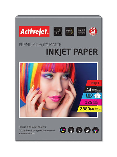 Activejet Paper Fotográfico A4 Matte 100 Pcs. 125G AP4-125M100 — image 1
