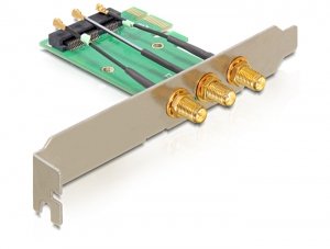 Delock Card Pci Express Slot Mini PCIE + 3 Ports Rp-sma