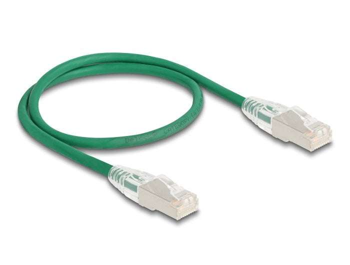 Delock RJ45 Network Cable CAT.6A Male a Male U/FTP Slim 0,5M Green