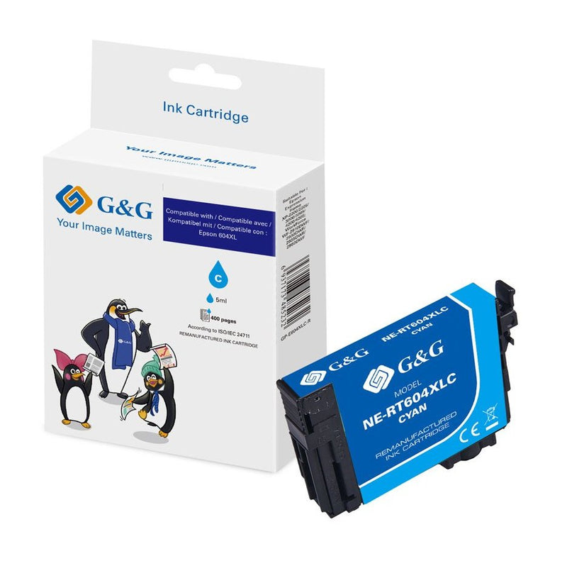 G&g Ink Cyan Sustituye Epson 604XL