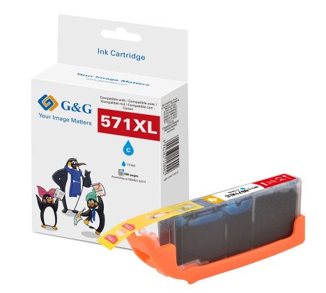 G&g Hxl-cartucho Compatible With CLI-571XLC/ 0332C001