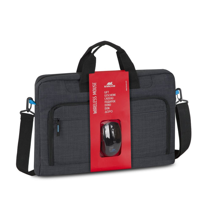 Rivacase Regent 8058 Maletines Laptop 43,9CM (17.3) Shoulder Bag Black Cyan