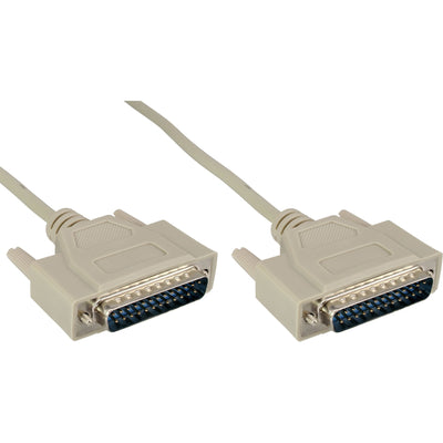 Inline Cable Serial DB25 Male a Male Moldeado Asignado Directo 10M — image 1