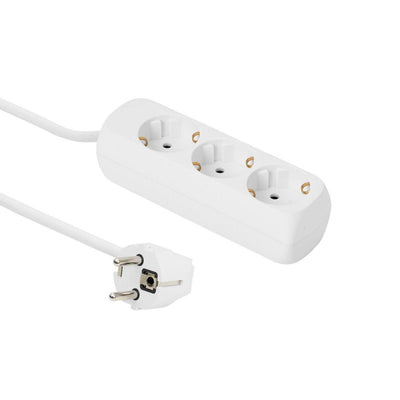 3-WAY Schuko Socket 1.5M White — image 1