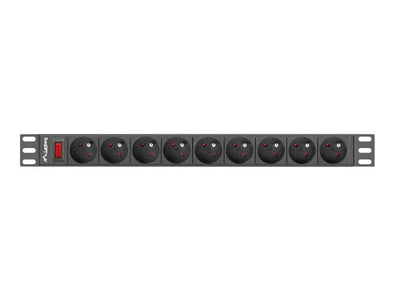 Lanberg Power Strip Protectora 9 Sockets Schuko Female Supports Cargas Electricas Up To 16A Switch On Off PDU- — image 1