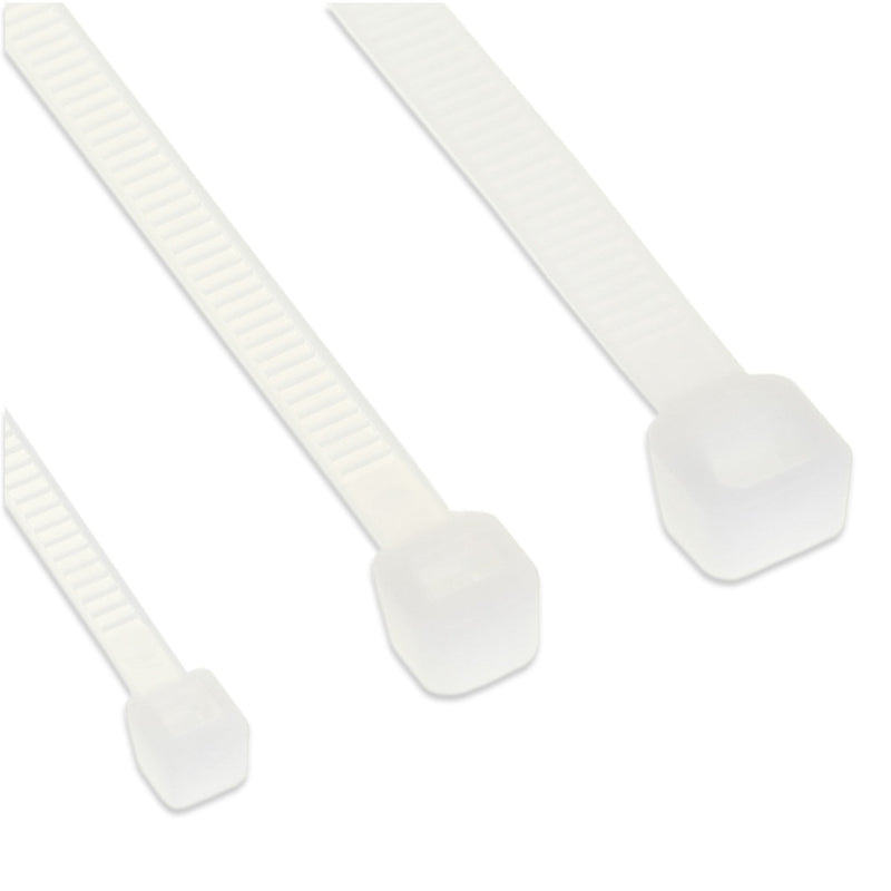 Inline Cable Ties Long 100MM Wide 2,5MM White 100 Units