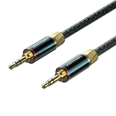 Vention Cotton Braided 3.5MM M-cabl M Audio Cable 1M Green Copper
