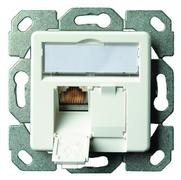 Telegärtner Cable Duct Mounting CAT.5E Socket Power White — image 1