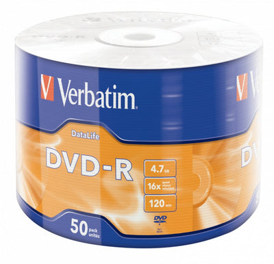 Verbatim 43791 Verbatim Dvd-r Data Life 4.7GB 16X Matt Siver Surface 50 Pack — image 1