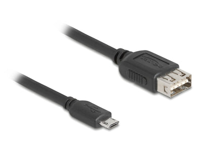 Delock 81521 USB Cable 2.0 Easy USB Type Micro-b Male a Easy USB Tipo-a Female 5M — image 1