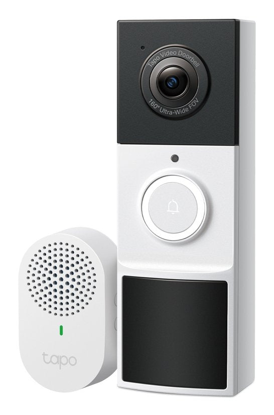 TP-Link Video Doorbell Wi-Fi Tapo TD21 Smart 160Âº Fov Battery 2K 3MP Vision Colour Ia IP65