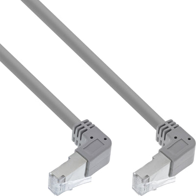 Inline Cable Interconexión Ángulo Dos Lados Hacia Abajo, S/FTP (pimf), CAT.6, 250MHZ, Pvc, Cobre, Grey 1,1M — image 1