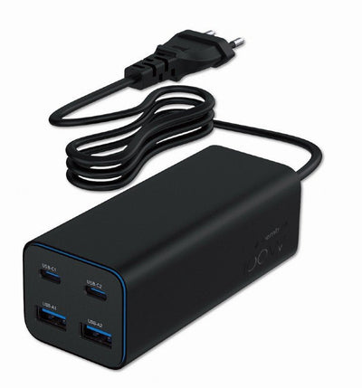 Fast Charger USB Powerdelivery GaN 4 Ports And 100W, Black — image 1