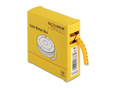 Delock 18363 Box Of Marcadores Cables, No. 9, Yellow 500 Units — image 1