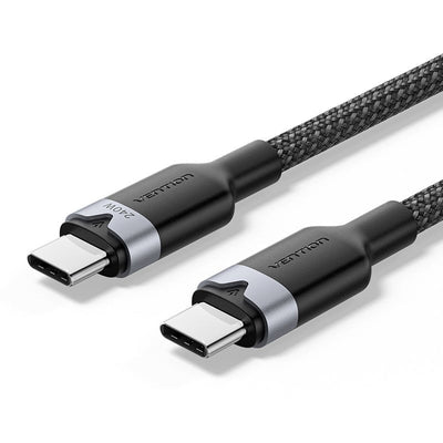 Vention USB Cable -c Do USB-C 2.0 PD 3.1 5A 240W 1M Black — image 1