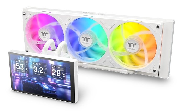 Thermaltake Refrigeración Líquida CPU ST360 Ultra ARGB Sync Tubos Laterales Aio 360MM With Screen IPS Magnétic