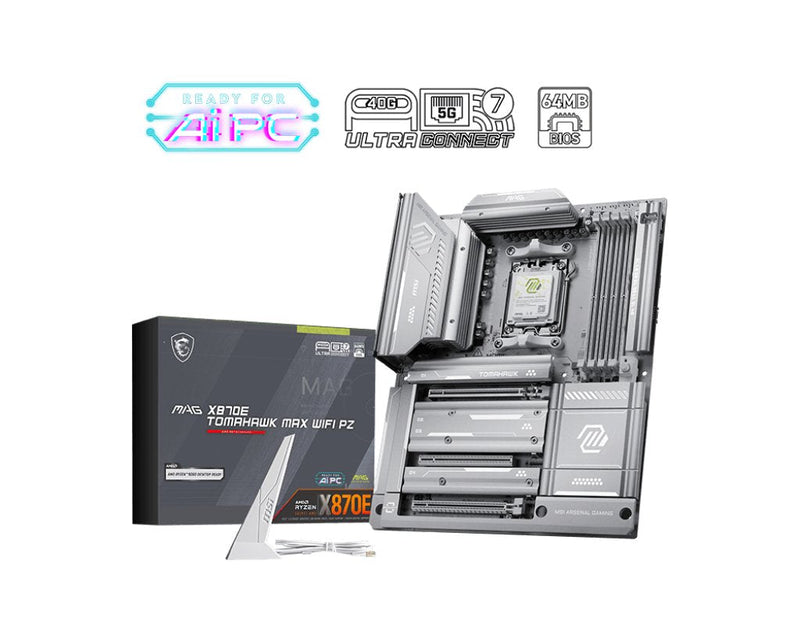 MSI Motherboard Mag X870E Tomahawk Max. Wi-Fi Pz AMD X870E Zócalo AM5 ATX 7E84-002R