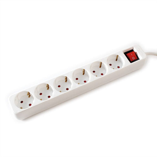 Value 6-VÍAS Power Strip Plugs With Switch White 3M — image 1