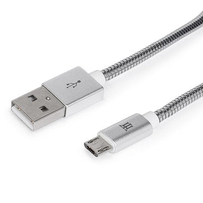 Premium Cable Maillon Micro USB 2,4 Metal Silver 1M — image 1
