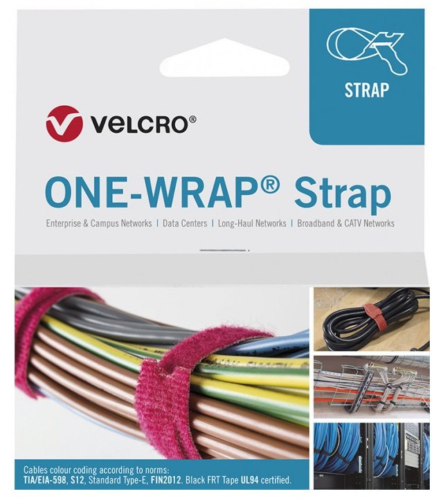 Velcro One Wrap Strap 20MM X 330MM, 25 Stck, Pink